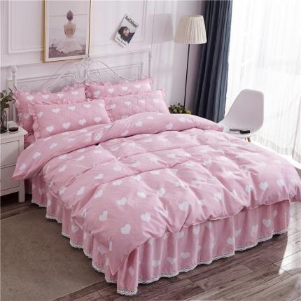 91家纺网 家纺一手货源 找家纺 （总）纽缦 2021新款上下边夹棉床裙四件套