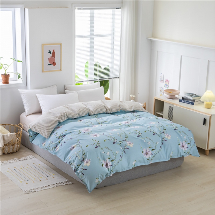 91家纺网 家纺一手货源 找家纺 纽缦 2021新款上下边夹棉床裙四件套 芬芳兰