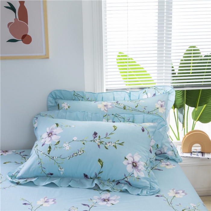 91家纺网 家纺一手货源 找家纺 纽缦 2021新款上下边夹棉床裙四件套 芬芳兰