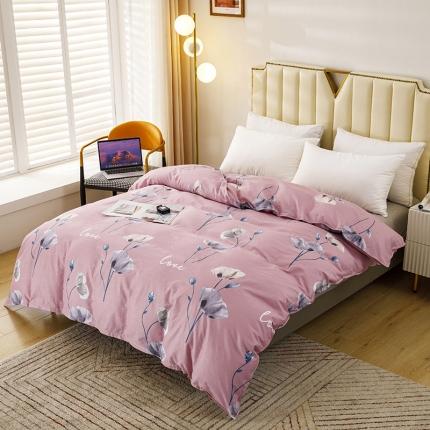 纽缦 2021新款上下边夹棉床裙四件套 花丛