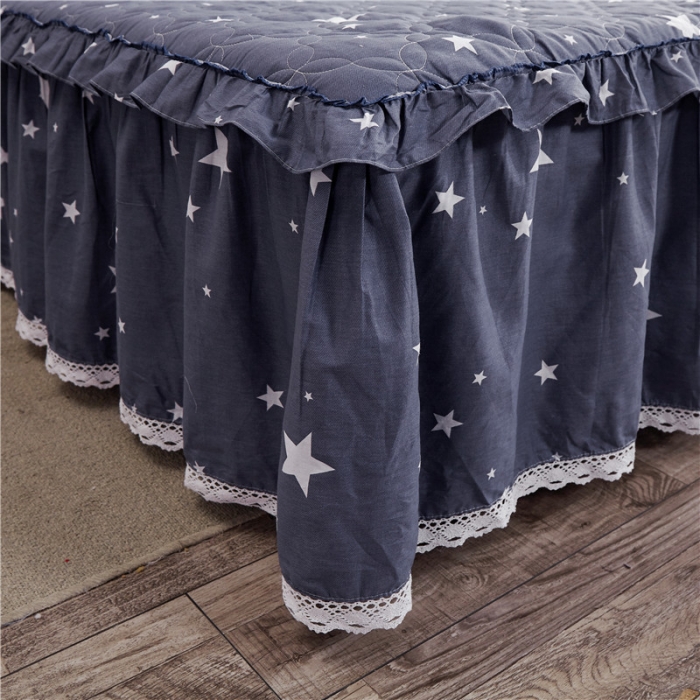 91家纺网 家纺一手货源 找家纺 纽缦 2021新款上下边夹棉床裙四件套 魔力时代