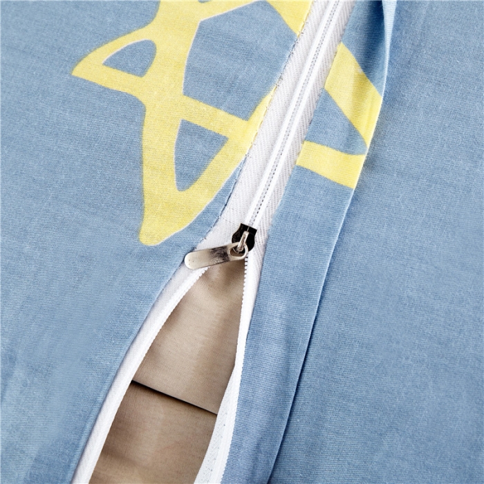 91家纺网 家纺一手货源 找家纺 纽缦 2021新款上下边夹棉床裙四件套 星梦缘蓝