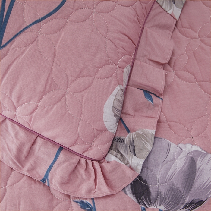 91家纺网 家纺一手货源 找家纺 纽缦 2021新款上下边夹棉单枕套 花丛