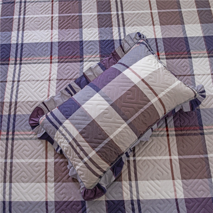 91家纺网 家纺一手货源 找家纺 纽缦 2021新款上下边夹棉单枕套 灰色格调