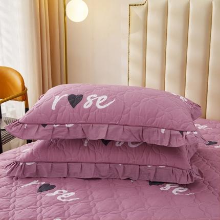 91家纺网 家纺一手货源 找家纺 纽缦 2021新款上下边夹棉单枕套 甜蜜的爱