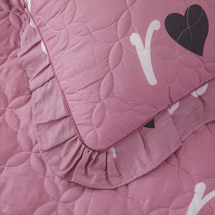 91家纺网 家纺一手货源 找家纺 纽缦 2021新款上下边夹棉单枕套 甜蜜的爱