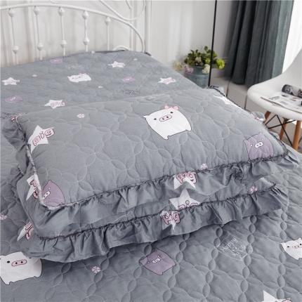 91家纺网 家纺一手货源 找家纺 纽缦 2021新款上下边夹棉单枕套 小猪宝宝