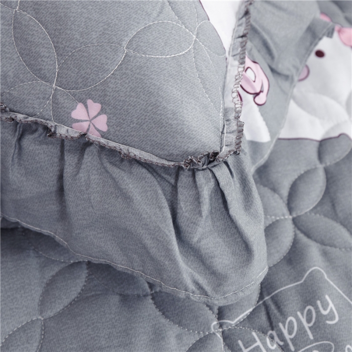 91家纺网 家纺一手货源 找家纺 纽缦 2021新款上下边夹棉单枕套 小猪宝宝