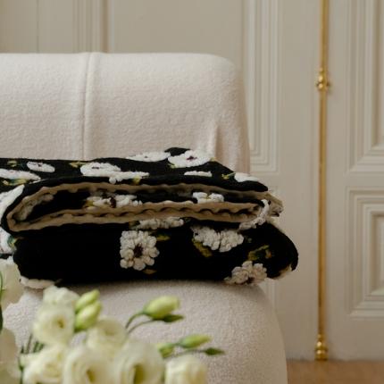 91家纺网 家纺一手货源 找家纺 （总）圆岛家纺  新款复古高克重羊毛绒混纺提花豆豆绒毛毯