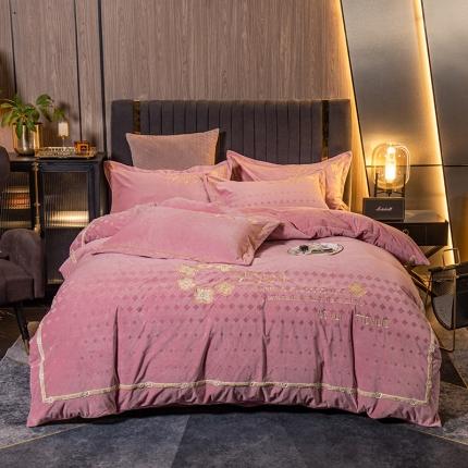 91家纺网 家纺一手货源 找家纺 （汇总）莎臣豹 2025新款高档刺绣德芙绒牛奶绒四件套