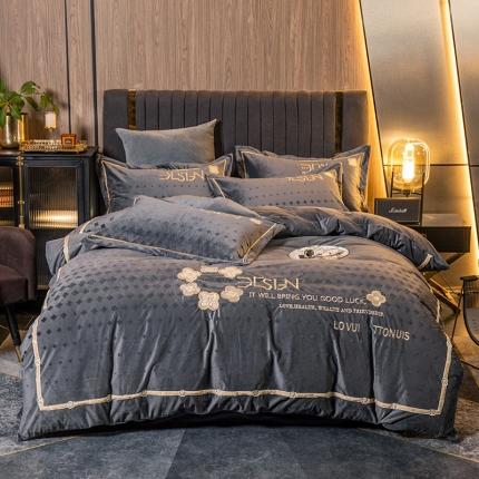 91家纺网 家纺一手货源 找家纺 （汇总）莎臣豹 2025新款高档刺绣德芙绒牛奶绒四件套