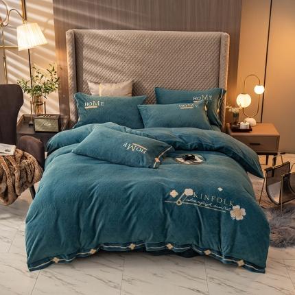 91家纺网 家纺一手货源 找家纺 （汇总）莎臣豹 2025新款高档刺绣德芙绒牛奶绒四件套