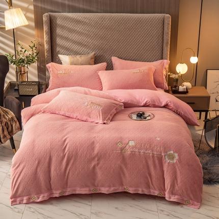 91家纺网 家纺一手货源 找家纺 （汇总）莎臣豹 2025新款高档刺绣德芙绒牛奶绒四件套