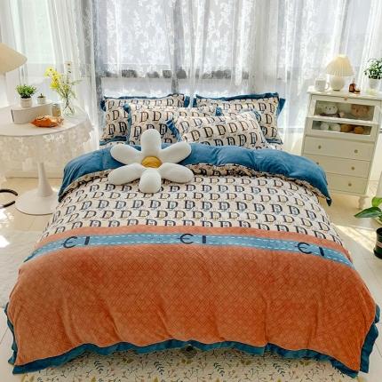 91家纺网 家纺一手货源 找家纺 （总）金爱家 2021新款250克牛奶绒四件套