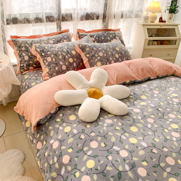 91家纺网 家纺一手货源 找家纺 （总）金爱家 2021新款250克牛奶绒四件套