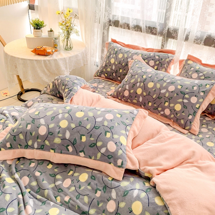 91家纺网 家纺一手货源 找家纺 （总）金爱家 2021新款250克牛奶绒四件套