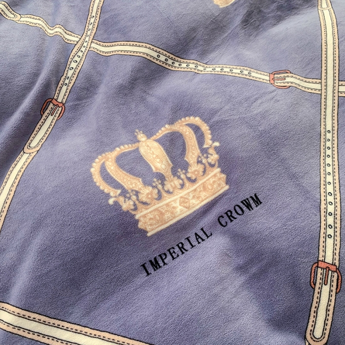 91家纺网 家纺一手货源 找家纺 金爱家 2021新款250克牛奶绒四件套 皇冠紫