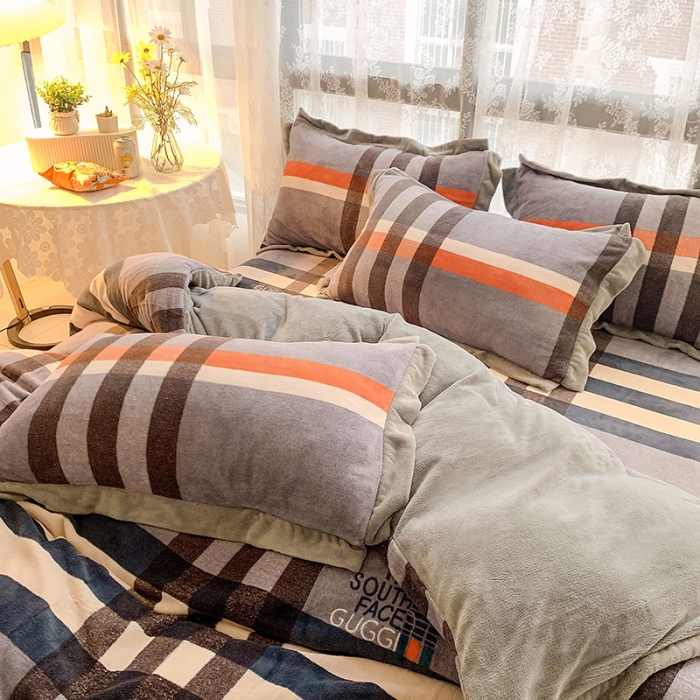 91家纺网 家纺一手货源 找家纺 （总）金爱家 2021新款250克牛奶绒四件套