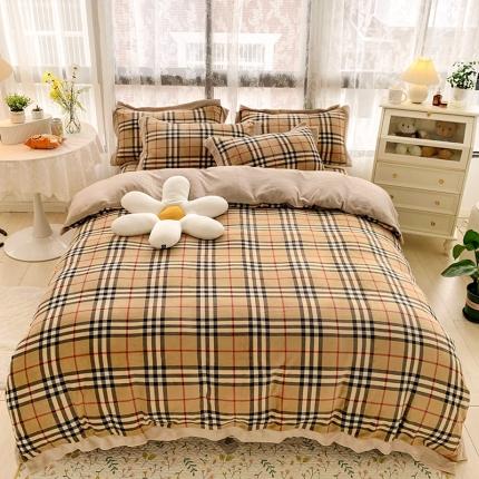 金爱家 2021新款250克牛奶绒四件套 巴宝莉