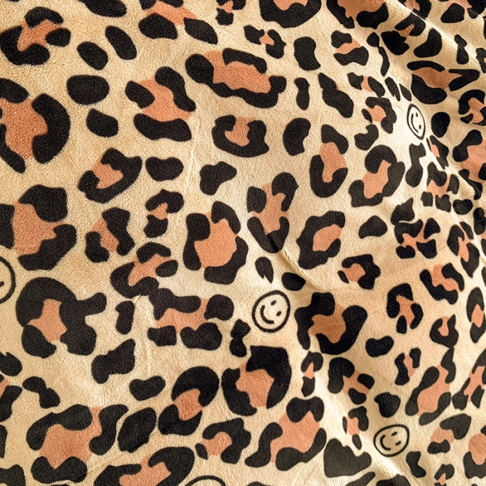 91家纺网 家纺一手货源 找家纺 金爱家 2021新款250克牛奶绒四件套 豹纹卡其