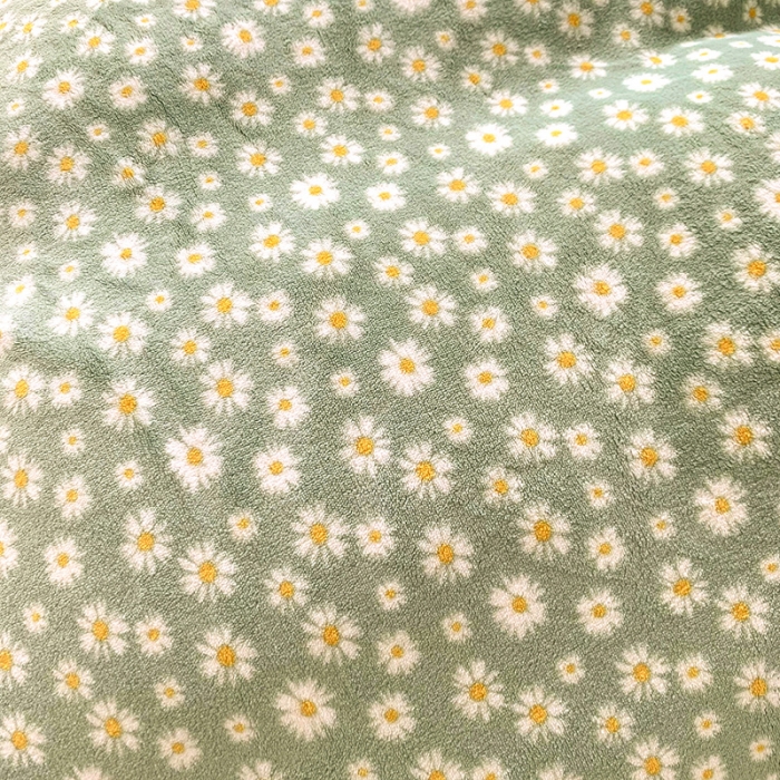 91家纺网 家纺一手货源 找家纺 金爱家 2021新款250克牛奶绒四件套 小雏菊绿