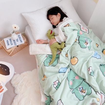 91家纺网 家纺一手货源 找家纺 （总）鱼宝 2021新款牛奶绒+羊羔绒毯被