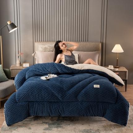 91家纺网 家纺一手货源 找家纺 （总）米乐被业 2025新款纯色牛奶绒冬被