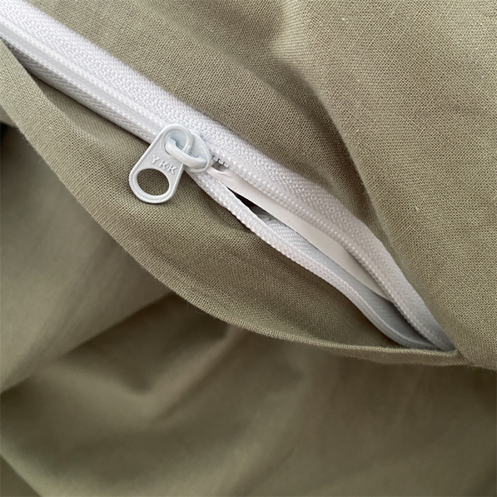 91家纺网 家纺一手货源 找家纺 梦享生活家居 2021新款水洗棉双拼四件套 ins抹茶