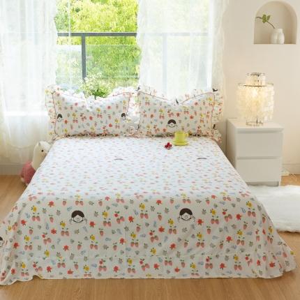 91家纺网 家纺一手货源 找家纺 宝齐莱 2021新款韩版13372全棉单品床单 甜心宝贝