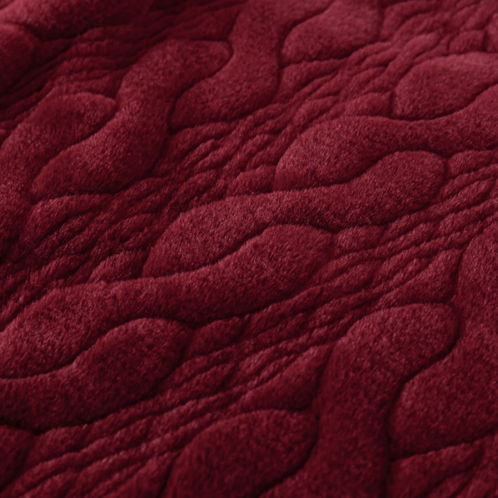 91家纺网 家纺一手货源 找家纺 凯轩毛毛毯毯子 仿裘皮毛毛毯毯子 酒红
