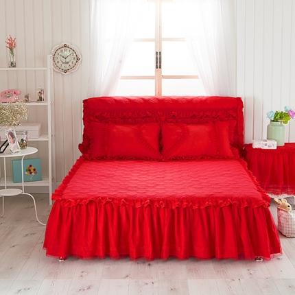 91家纺网 家纺一手货源 找家纺 好儿喜 2022新款磨毛单床裙浪漫满屋系列 浪漫满屋-米色