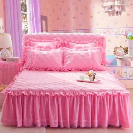 91家纺网 家纺一手货源 找家纺 好儿喜 2022新款磨毛单床裙浪漫满屋系列 浪漫满屋-米色