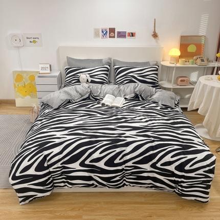 91家纺网 家纺一手货源 找家纺 （总）子钦家纺 2023新款赫本风棉加绒牛奶绒四件套