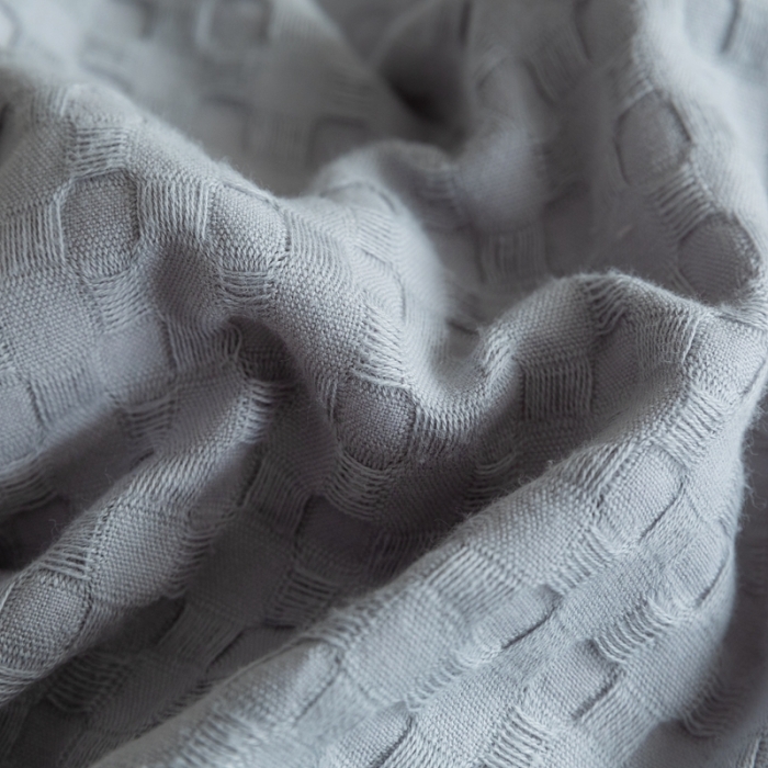 91家纺网 家纺一手货源 找家纺 梦享生活 2021新款华夫格水洗棉四件套 穹灰