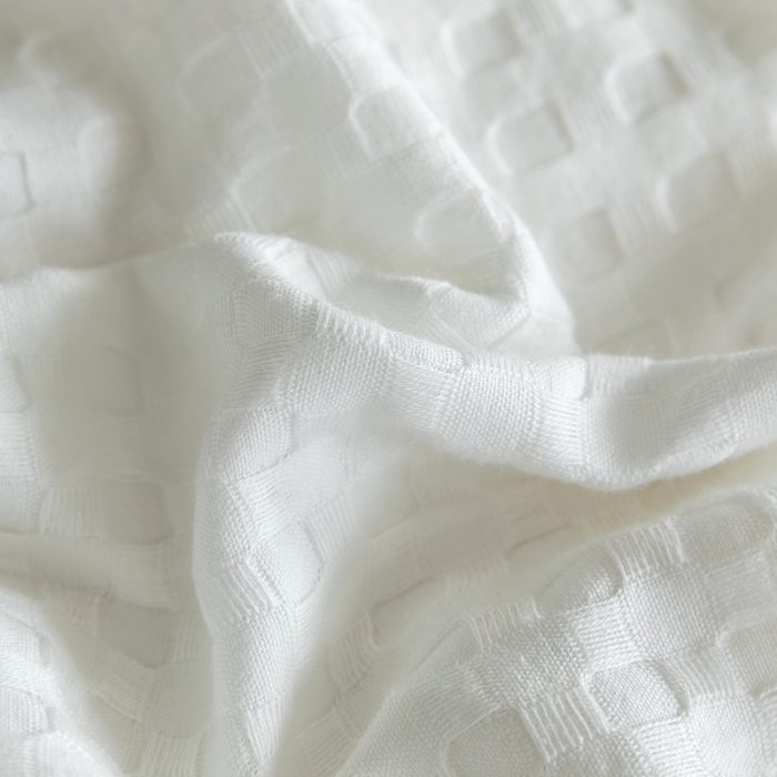 91家纺网 家纺一手货源 找家纺 梦享生活 2021新款华夫格水洗棉四件套 月白