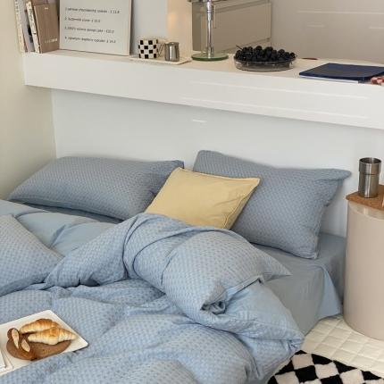 91家纺网 家纺一手货源 找家纺 （总）梦享生活 2021新款华夫格水洗棉四件套