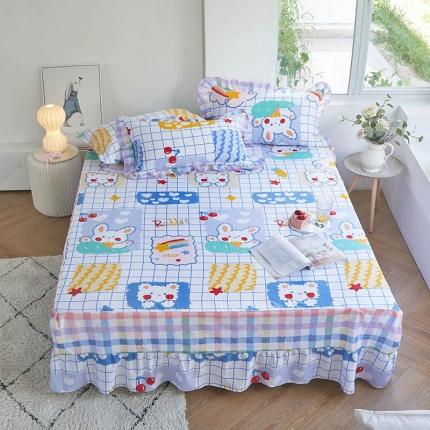 91家纺网 家纺一手货源 找家纺 （总）爱妮玖玖 2021新款萌夏卡通单层床裙