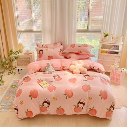 91家纺网 家纺一手货源 找家纺 （总）上尚居 2022新款加厚保暖牛奶绒四件套