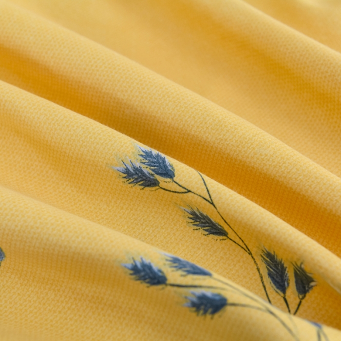 91家纺网 家纺一手货源 找家纺 佑佳家纺新款140克磨毛印花植物羊绒四件套繁华似锦-黄