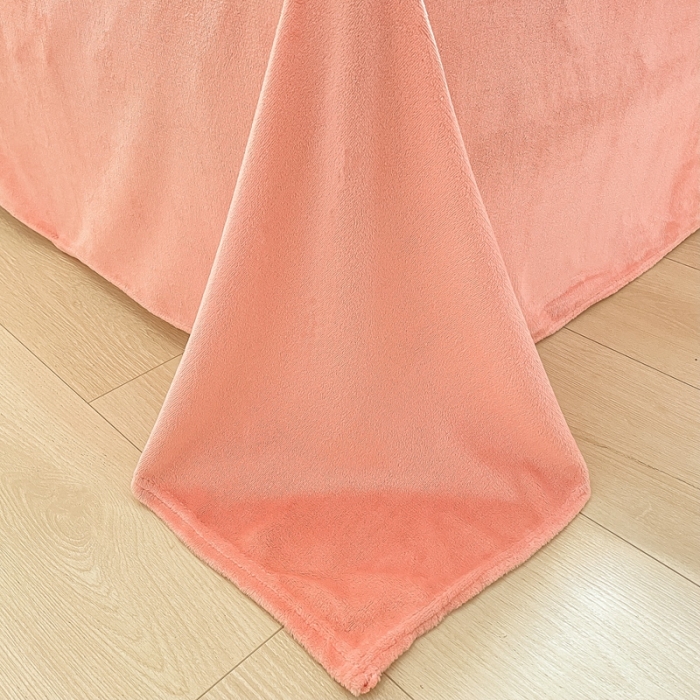 91家纺网 家纺一手货源 找家纺 上尚居 2022新款加厚保暖牛奶绒四件套 蔷薇花开粉