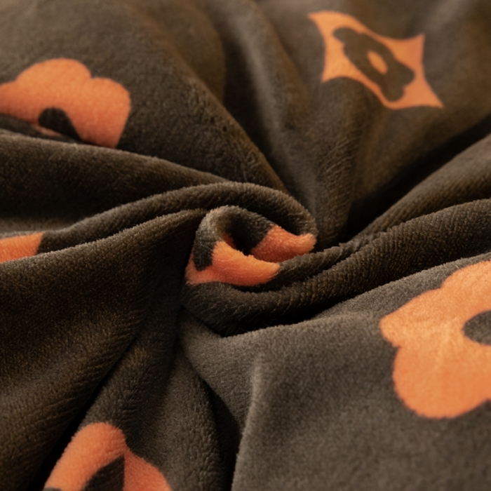 91家纺网 家纺一手货源 找家纺 上尚居 2022新款加厚保暖牛奶绒四件套 时尚经典咖