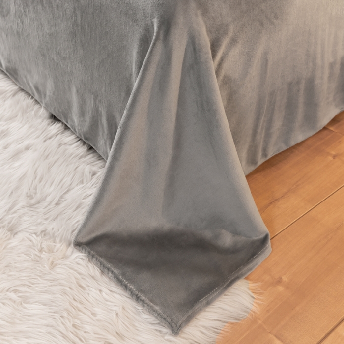 91家纺网 家纺一手货源 找家纺 上尚居 2022新款加厚保暖牛奶绒四件套 时尚经典绿