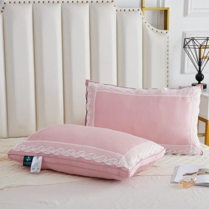 棋森枕芯2021新款艾草助眠枕芯枕头一只装直播供货粉色蕾丝边