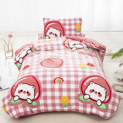 91家纺网 家纺一手货源 找家纺 （总）乐秀家纺 2023新款牛奶绒幼儿园被子六套件