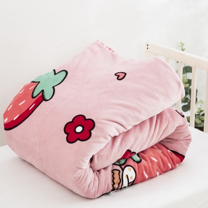 91家纺网 家纺一手货源 找家纺 （总）乐秀家纺 2023新款牛奶绒幼儿园被子六套件