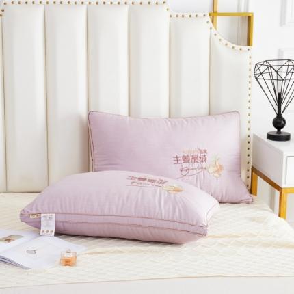 棋森枕芯 2021新款生姜暖绒温感助眠枕芯枕头一只装直播供货 粉色