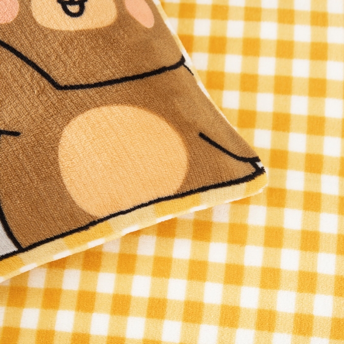 91家纺网 家纺一手货源 找家纺 乐秀家纺 2023新款牛奶绒幼儿园被子六套件 快乐一天