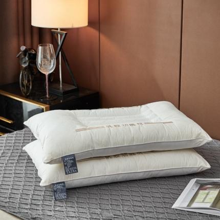 棋森枕芯 2021新款乳胶功能枕芯枕头低枕一只装直播供货 米黄48*74cm