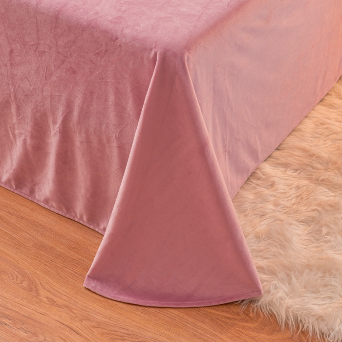 91家纺网 家纺一手货源 找家纺 秀色婴儿绒四件套冬季牛奶绒加绒双面绒被套丝诺四件套轻奢系豆沙