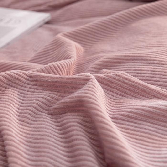 91家纺网 家纺一手货源 找家纺 秀色 婴儿绒四件套冬季牛奶绒加绒双面绒被套丝诺四件套 藕粉色